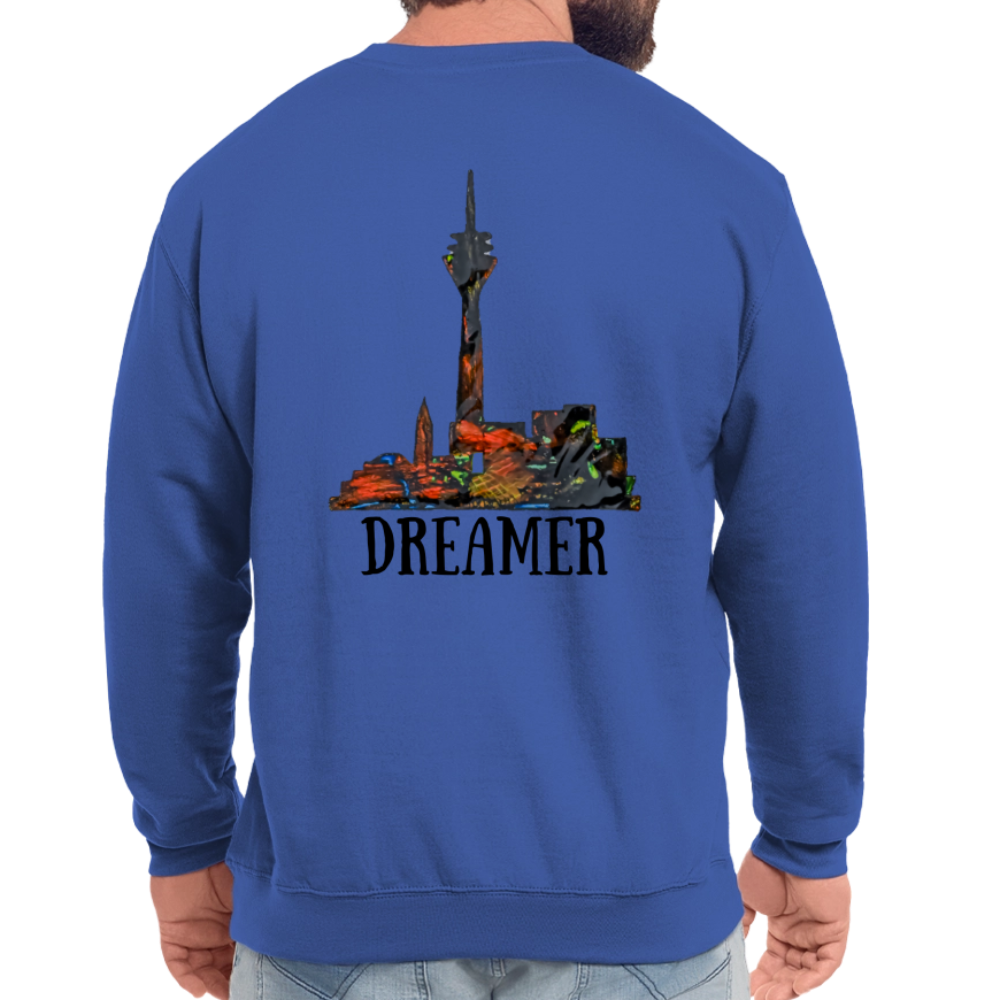 Unisex Pulli Düsseldorferskyline Backprint - Royalblau