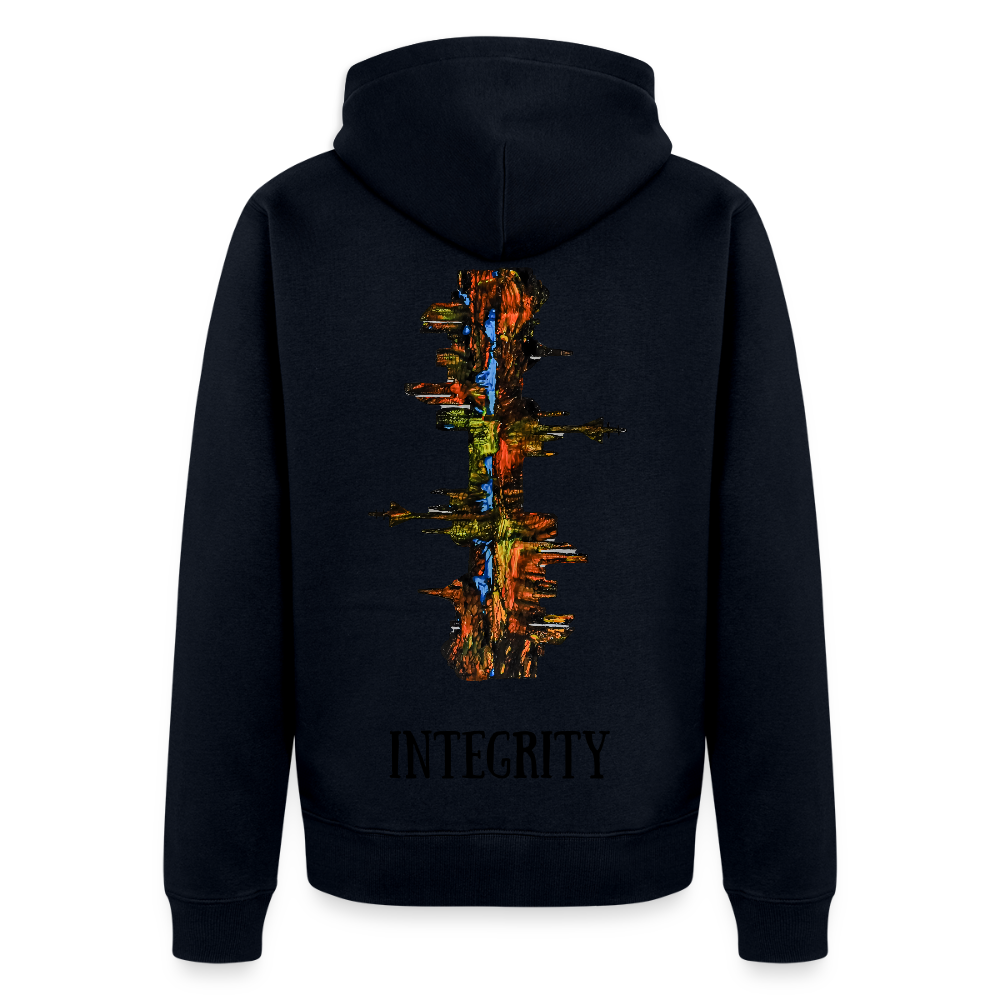 Männer Kapuzenjacke Düsseldorfer Skyline Backprint - Navy