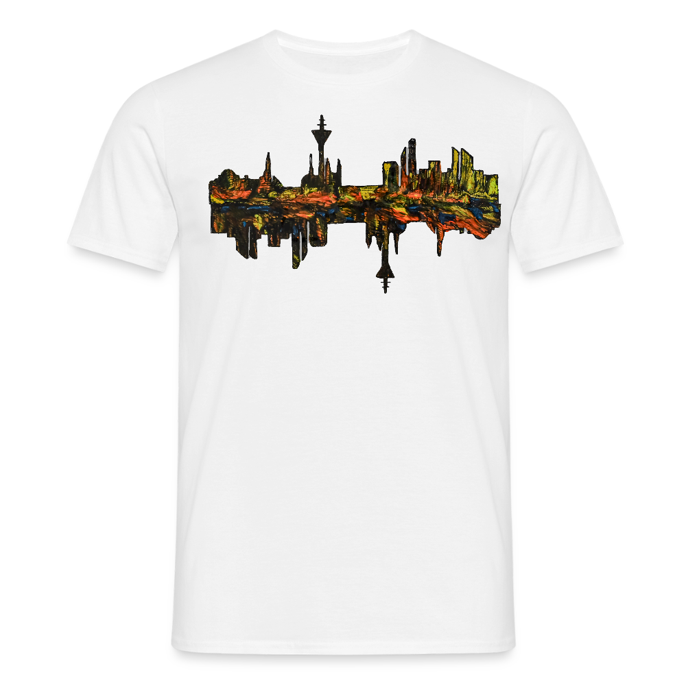 Männer T-Shirt Düsseldorfer Skyline V.3 - Weiß