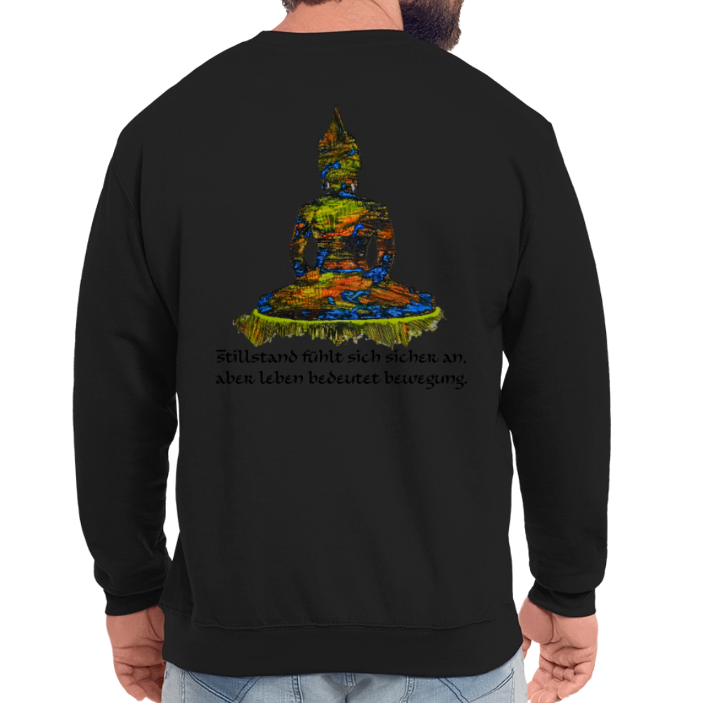 Unisex Pulli Buddha Backprint - Schwarz