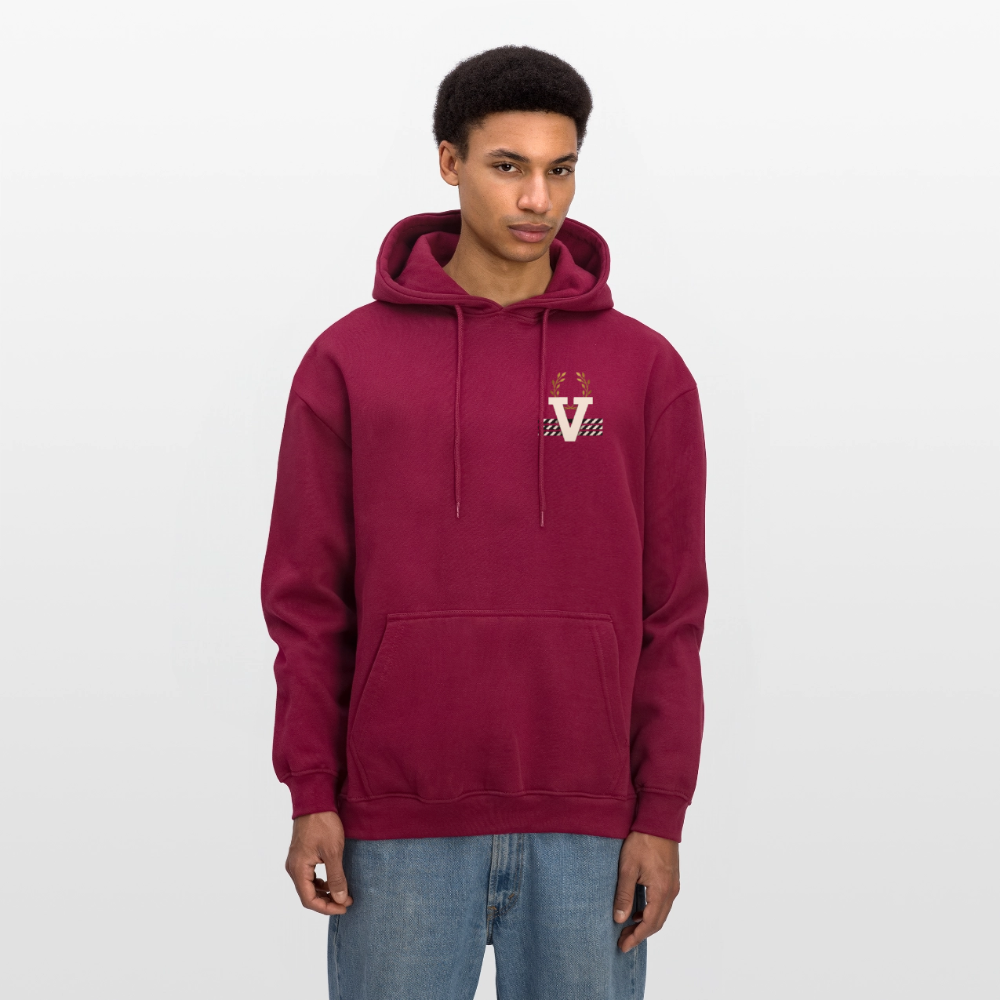 Oversized Unisex Hoodie Presence Backprint - Burgunderrot