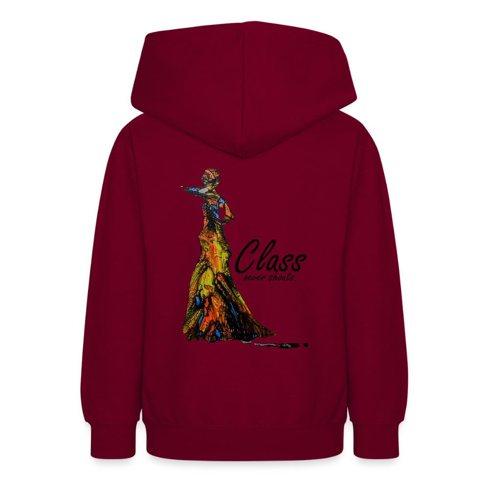 Teenager Hoodie Class Backprint - Bordeaux