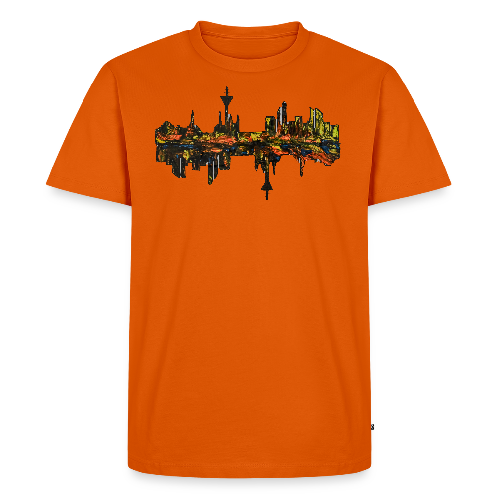 Männer Premium T-Shirt Düsseldorfer Skyline V.3 - Orange
