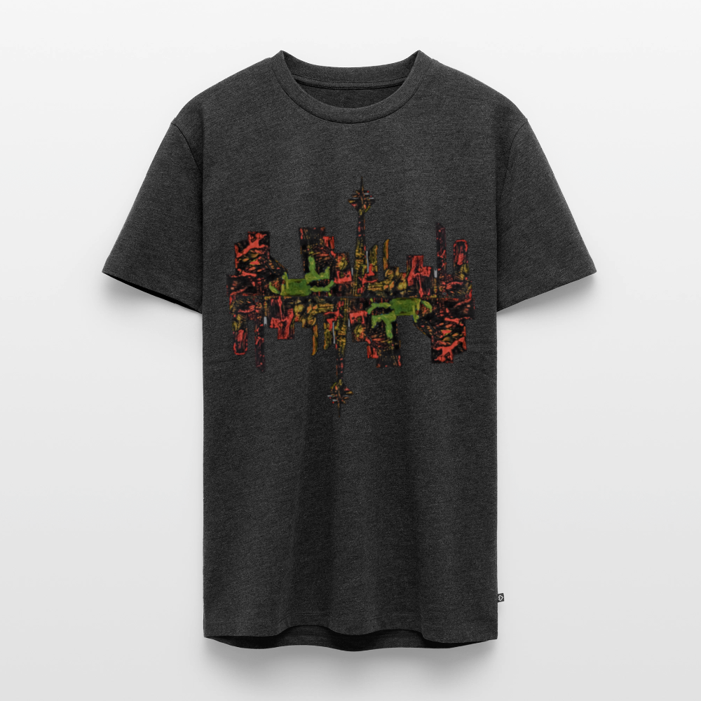 Männer Premium T-Shirt Düsseldorfer Skyline V.9 - Anthrazit meliert