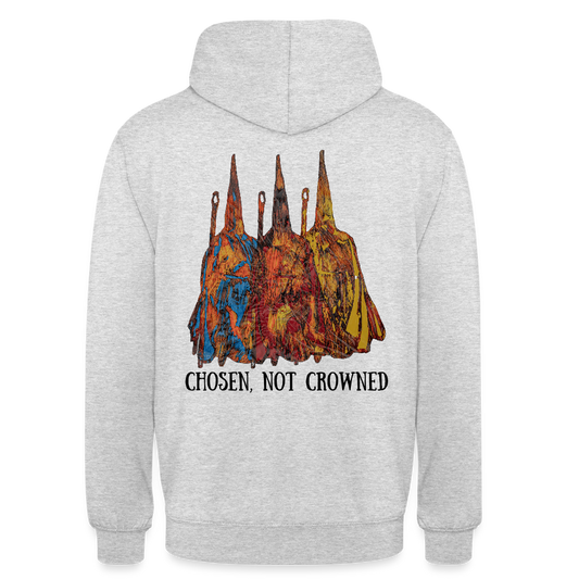 Unisex Hoodie Nazzarener Backprint - Hellgrau meliert