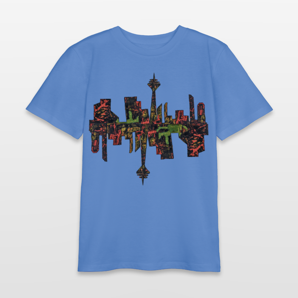 Unisex Teenager T-Shirt Düsseldorfer Skyline V.9 - Blau