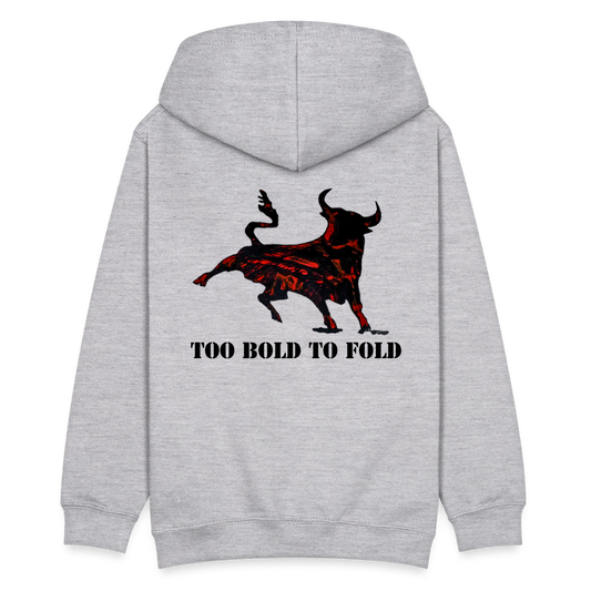 Teenager Hoodie Torro Backprint - Hellgrau meliert