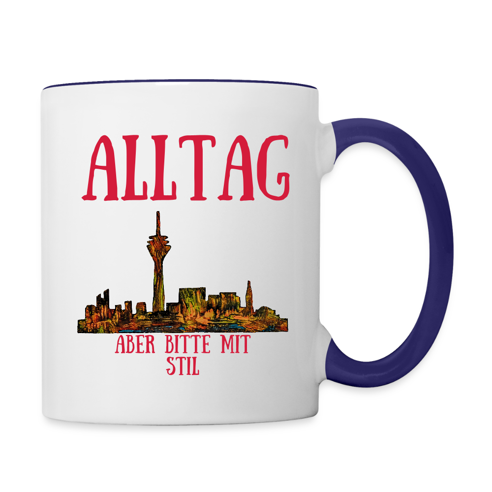 Tasse - Weiß/Kobaltblau