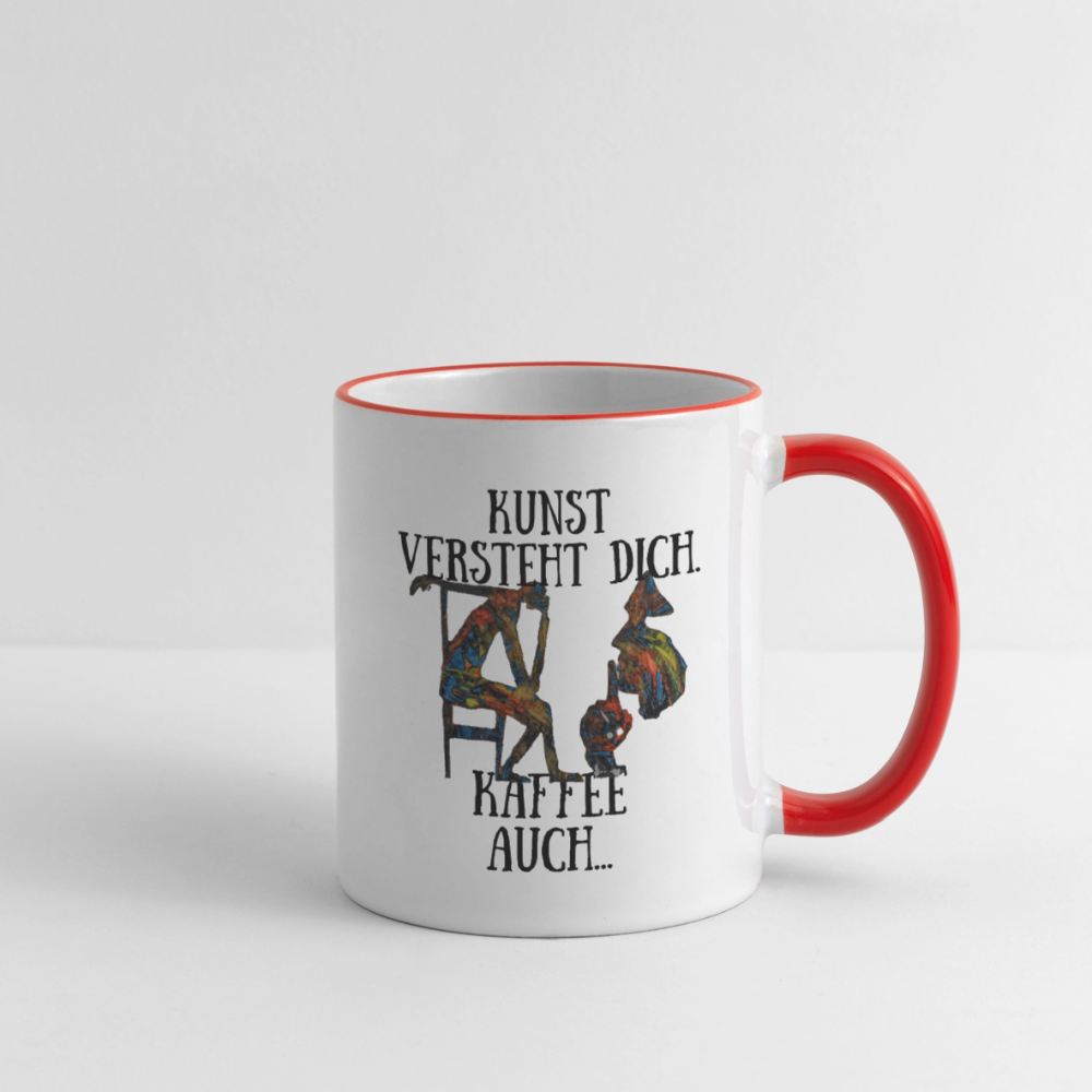 Tasse - Weiß/Rot