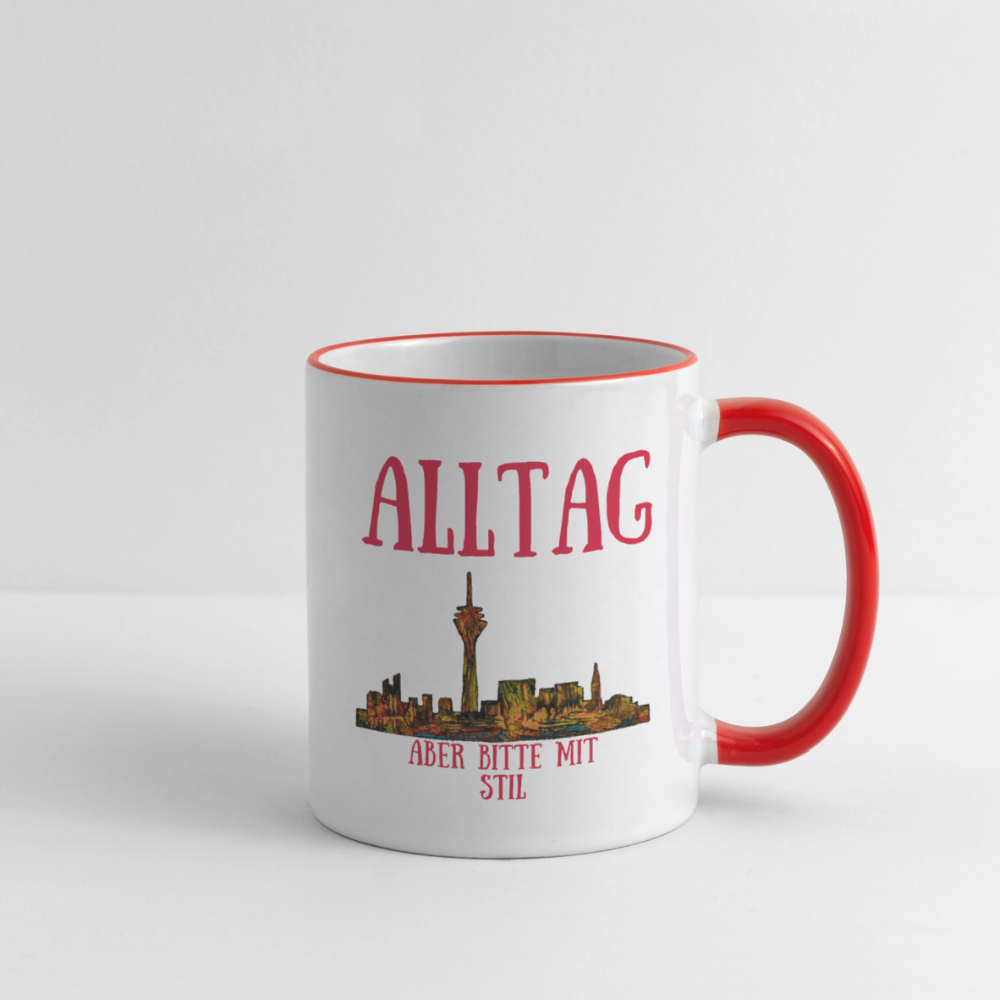 Tasse - Weiß/Rot