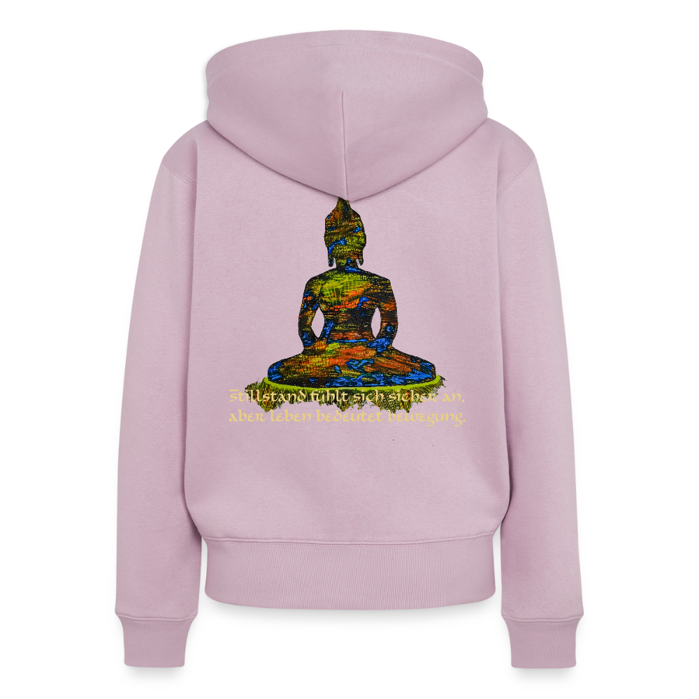 Frauen Kapuzenjacke Buddha Backprint - Altrosa