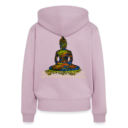 Frauen Kapuzenjacke Buddha Backprint - Altrosa
