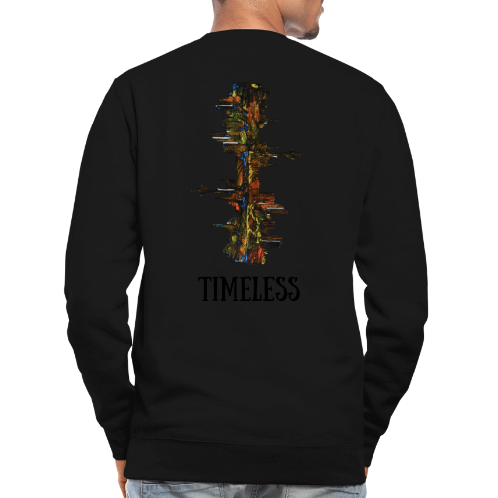 Unisex Pulli Düsseldorfer Skyline Backprint - Schwarz