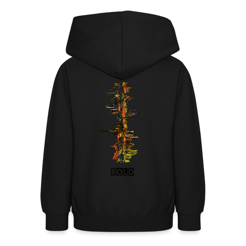 Teenager Hoodie Düsseldorfer Skyline Backprint - Schwarz