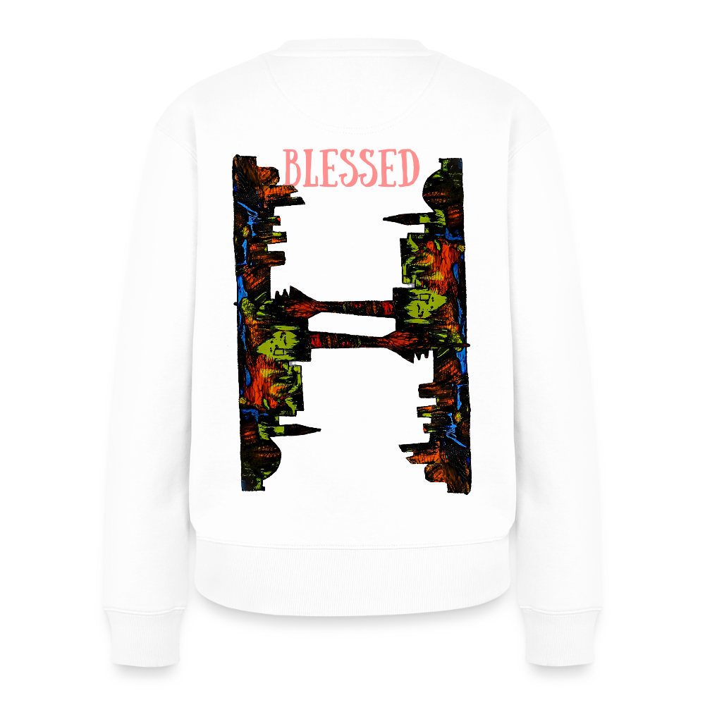 Frauen Hoodie Düsseldorfer Skyline Backprint - Weiß