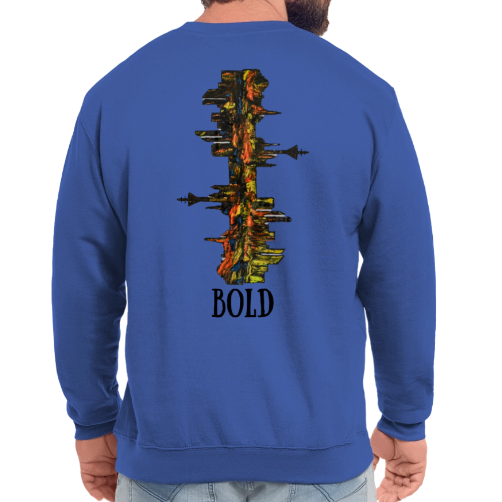 Unisex Pulli Düsseldorfer Skyline Backprint - Royalblau