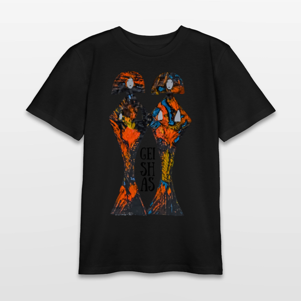 Unisex Teenager T-Shirt Geishas - Schwarz