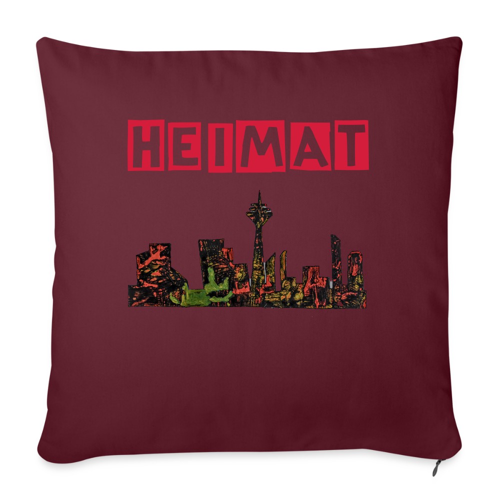 Sofakissen mit Füllung 44 x 44 cm - Burgunderrot