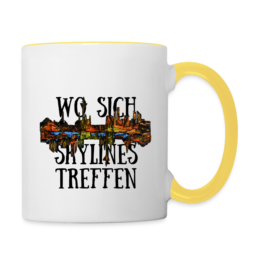 Tasse - Weiß/Gelb