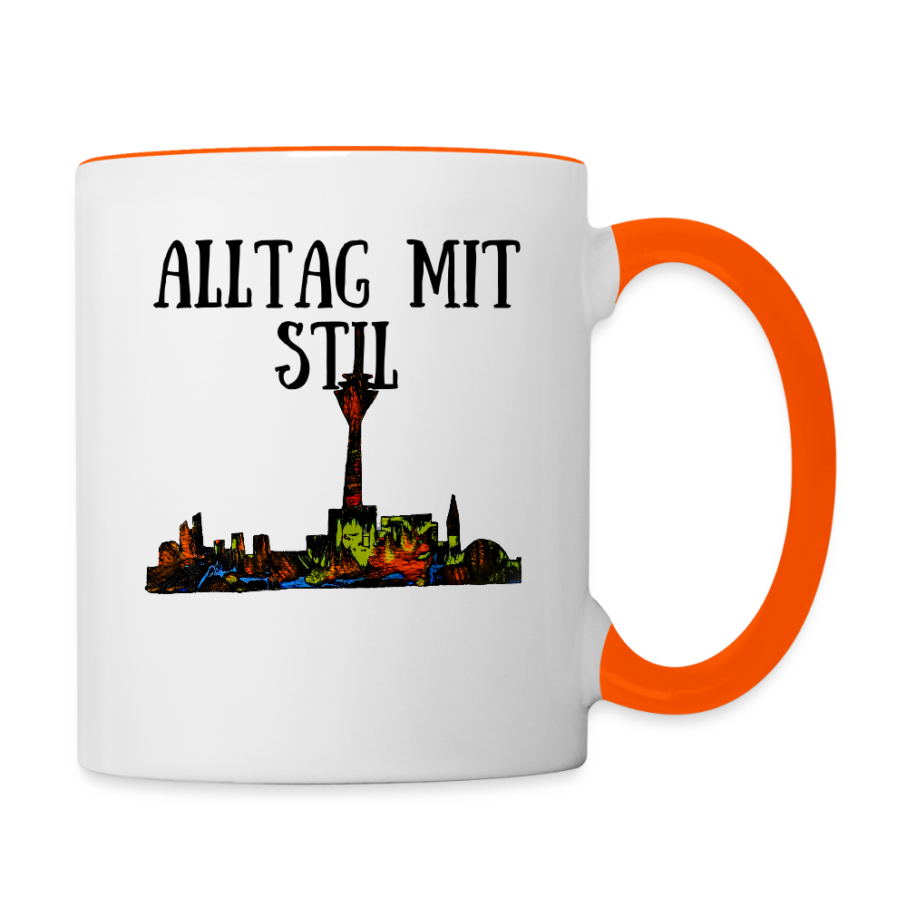 Tasse - Weiß/Orange