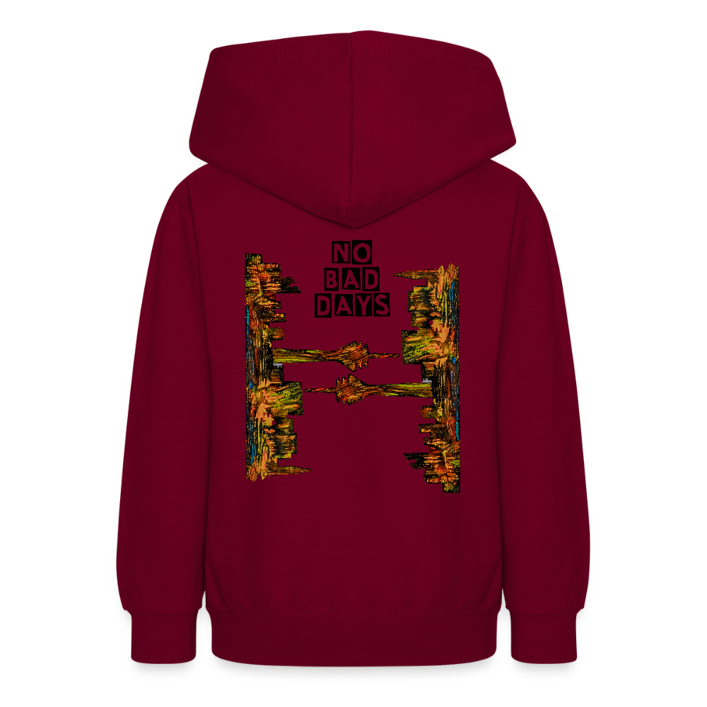Teenager Hoodie Düsseldorfer Skyline Backprint - Bordeaux