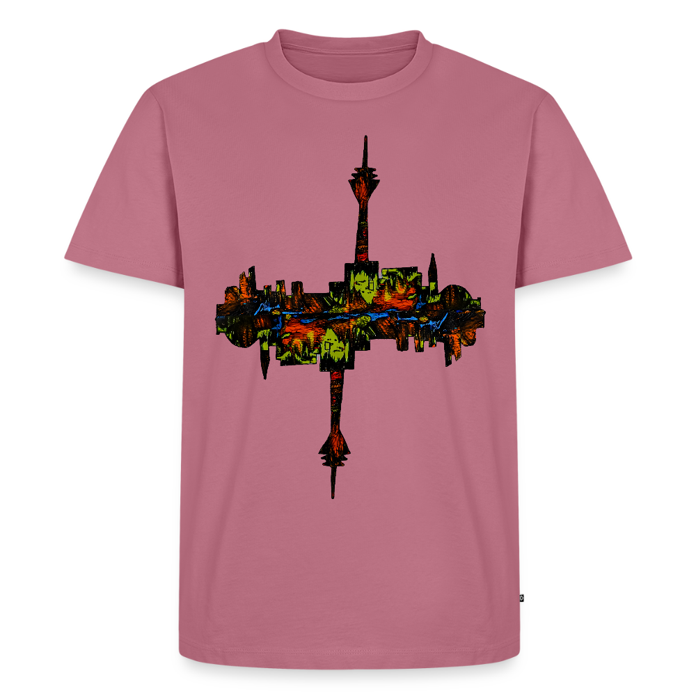 Männer Premium T-Shirt Düsseldorfer Skyline V.7 - Mauve