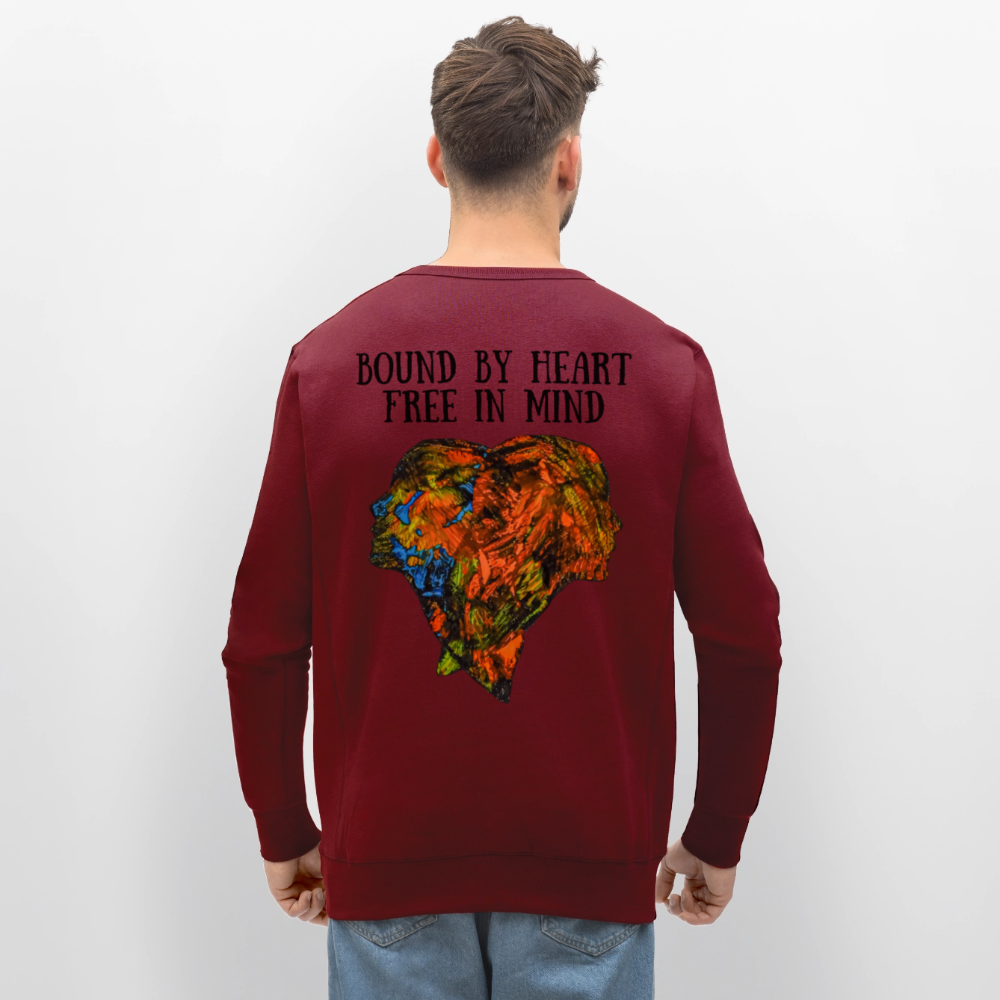 Unisex Bio Pulli Espejo Backprint - Burgunderrot