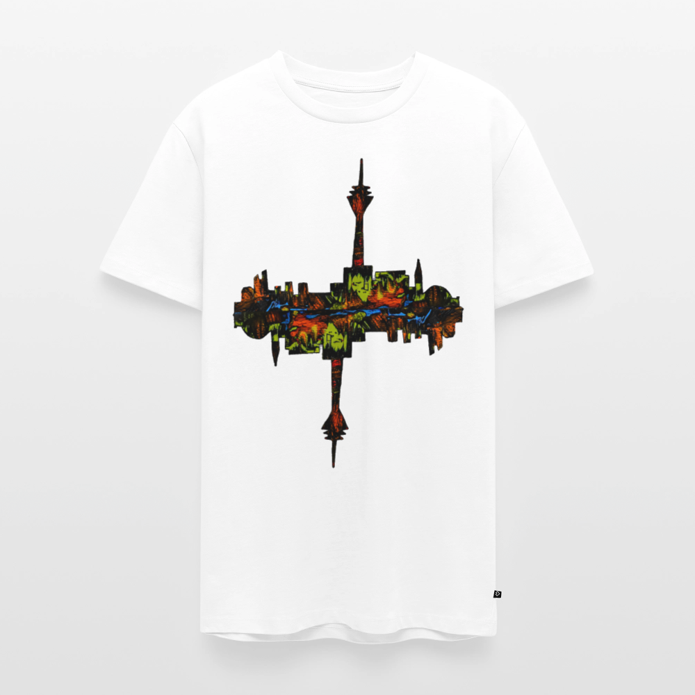 Männer Premium T-Shirt Düsseldorfer Skyline V.7 - Weiß