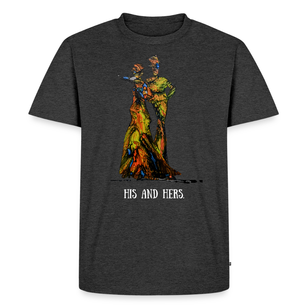 Männer Premium T-Shirt Zylinder und Stella - Anthrazit meliert