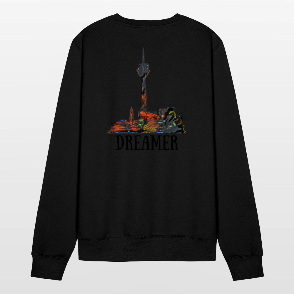 Unisex Pulli Düsseldorferskyline Backprint - Schwarz