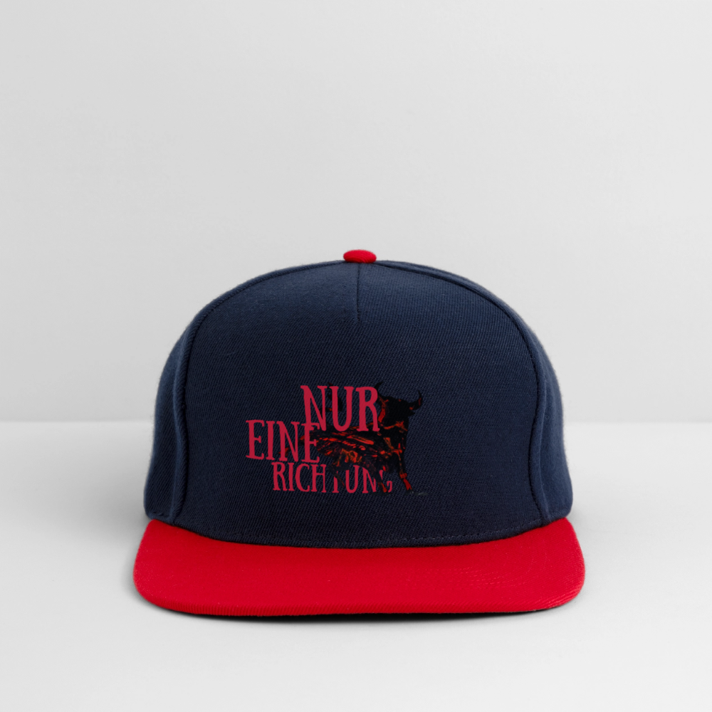 Snapback Cap - Navy/Rot