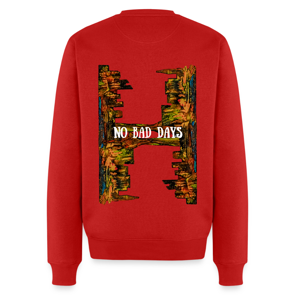 Männer Pulli Düsseldorfer Skyline Backprint - Rot