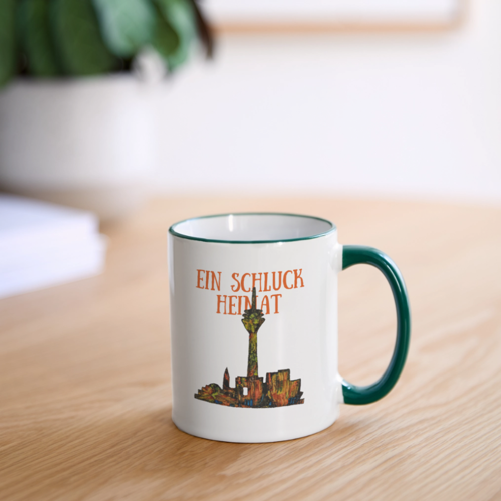 Tasse - Weiß/Dunkelgrün