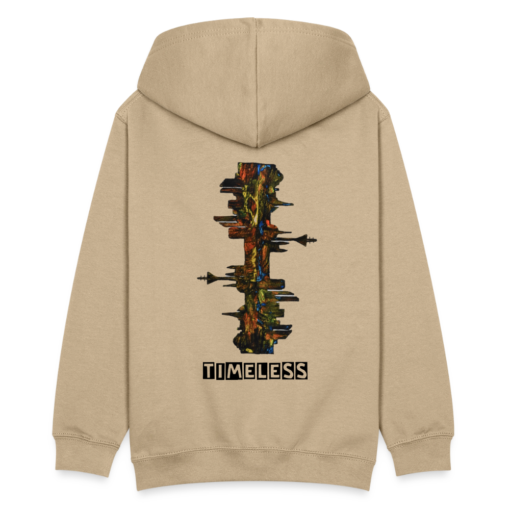 Teenager Hoodie Düsseldorfer Skyline Backprint - Sand