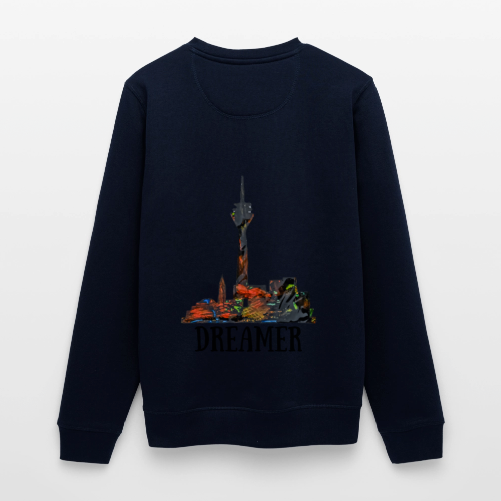 Unisex Bio Pulli Düsseldorferskyline Backprint - Navy