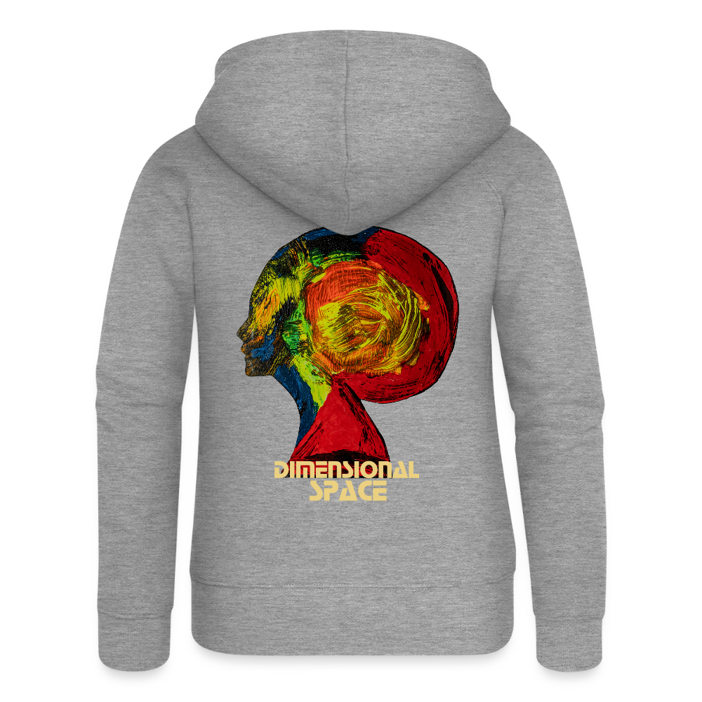 Frauen Kapuzenjacke Gaia Backprint - Grau meliert