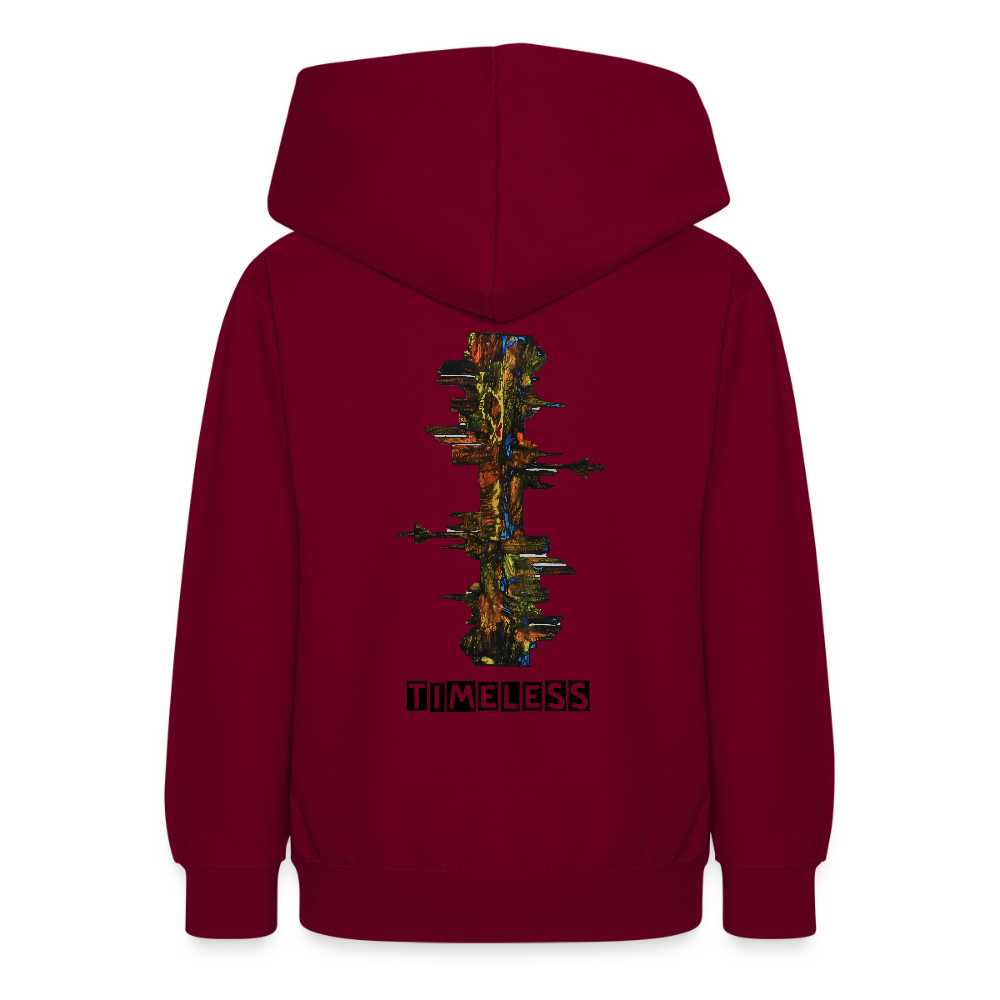 Teenager Hoodie Düsseldorfer Skyline Backprint - Bordeaux