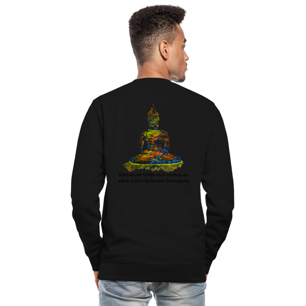 Unisex Pulli Buddha Backprint - Schwarz