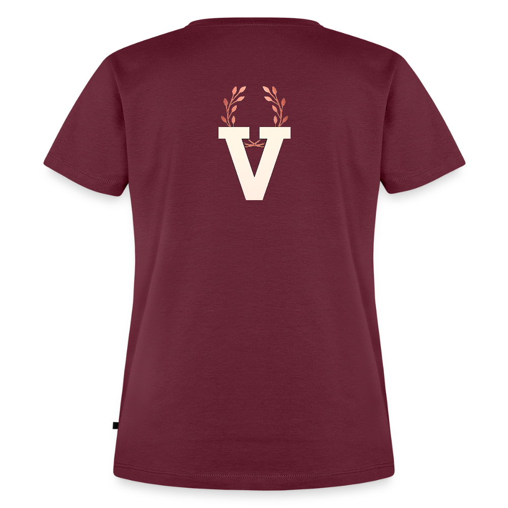 Frauen Premium  T-Shirt Gaia - Burgunderrot