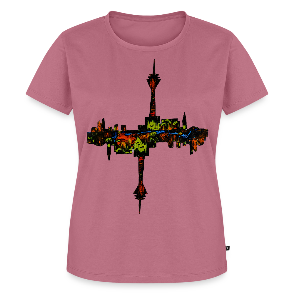 Frauen Premium T-Shirt Düsseldorfer Skyline V.7 - Mauve