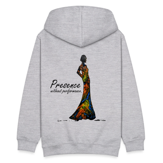 Teenager Hoodie Presence Backprint - Hellgrau meliert