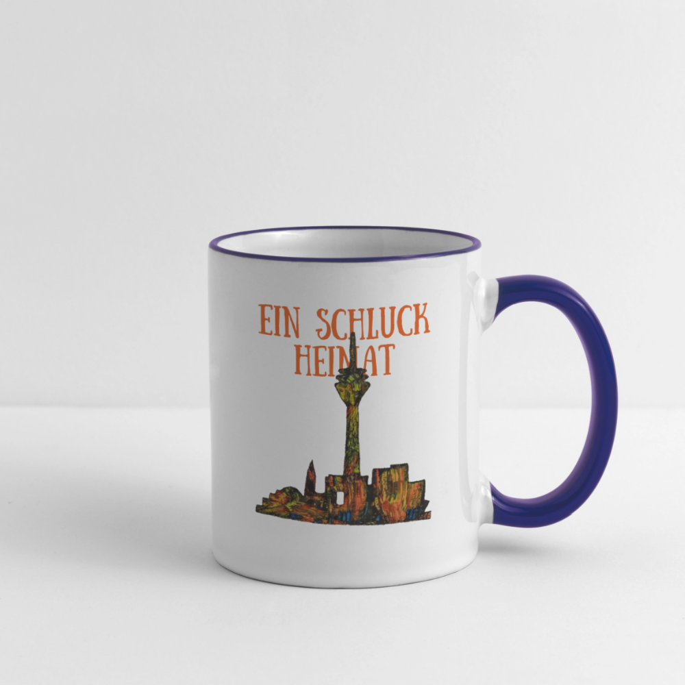 Tasse - Weiß/Kobaltblau