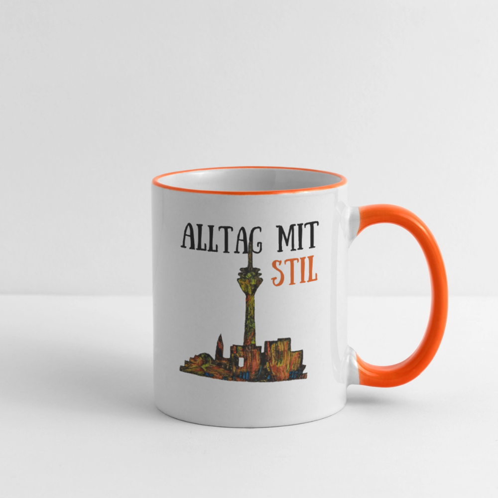 Tasse - Weiß/Orange