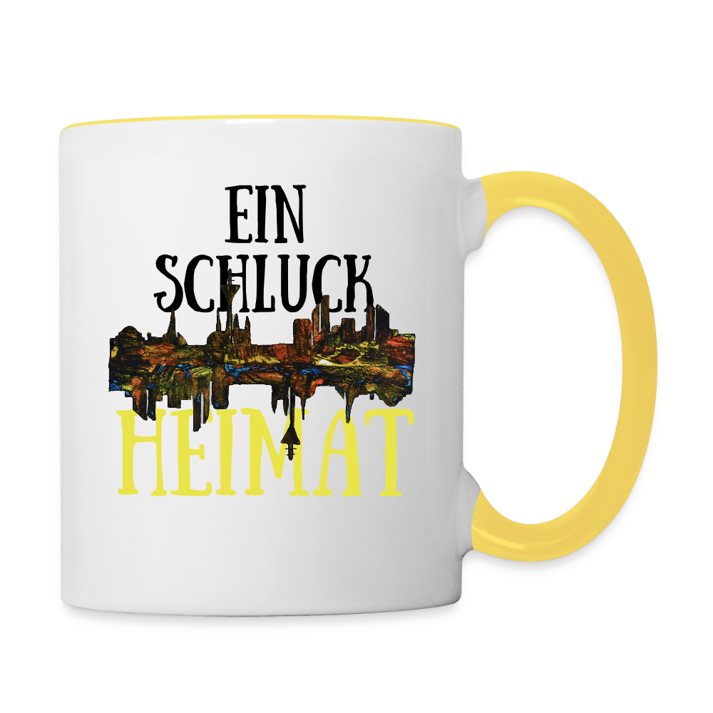 Tasse - Weiß/Gelb