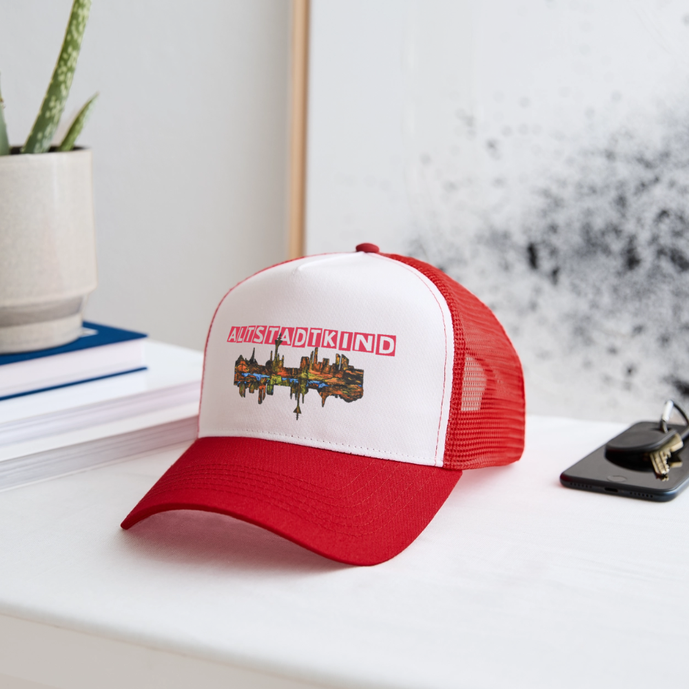 Trucker Cap - Weiß/Rot