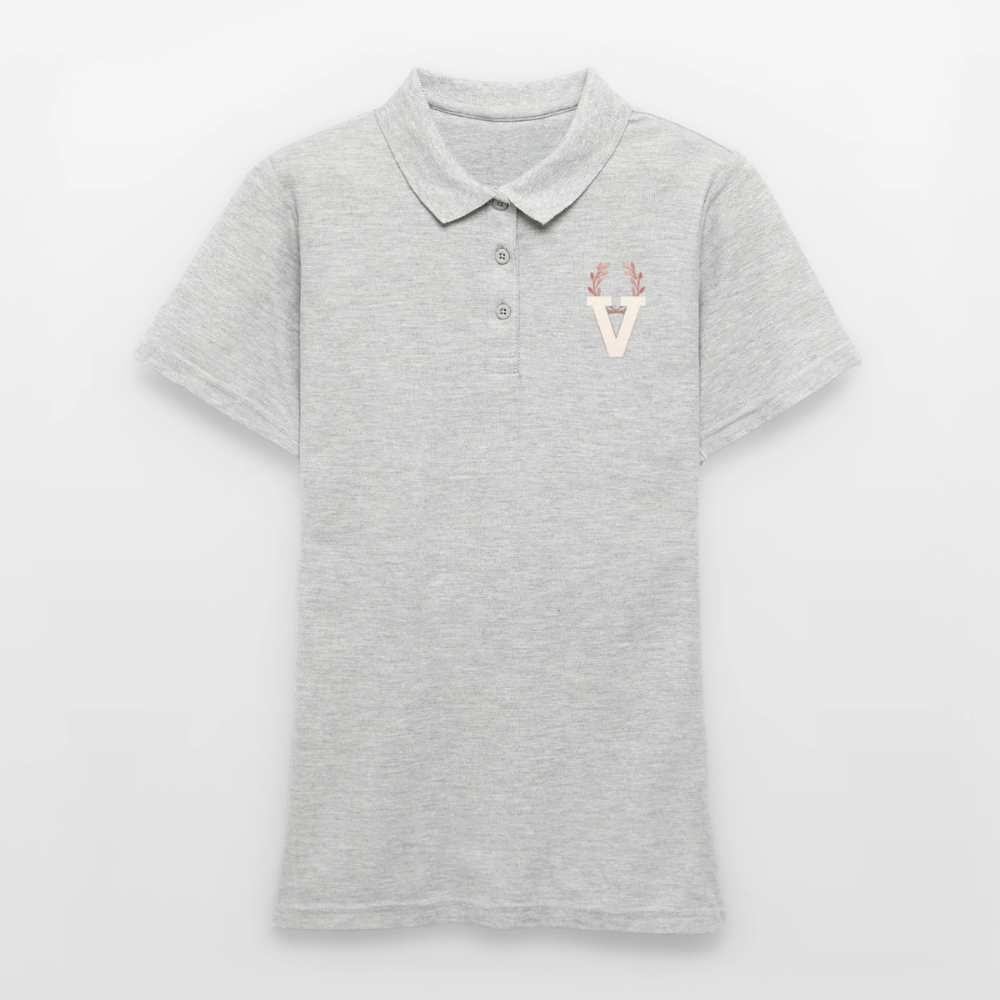 Frauen Polo Shirt - Grau meliert