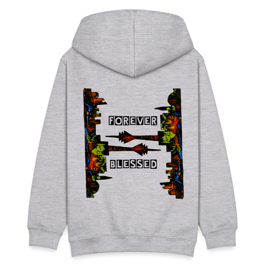 Teenger Hoodie Düsseldorfer Skyline Backprint - Hellgrau meliert