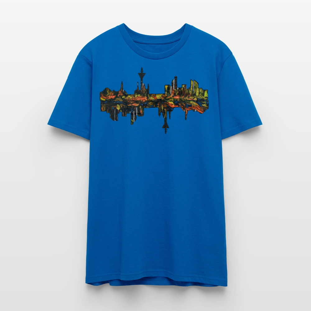 Unisex T-Shirt Düsseldorfer Skyline V.3 - Pfauenblau