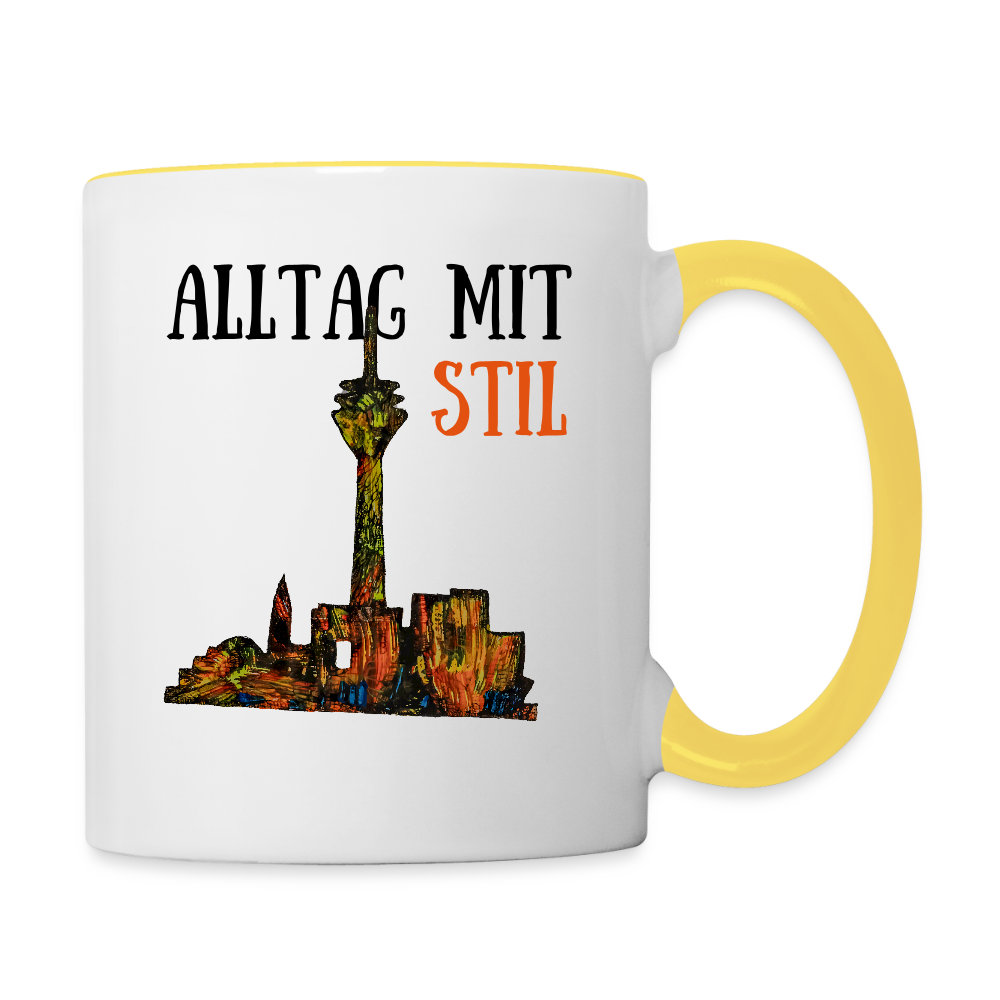 Tasse - Weiß/Gelb