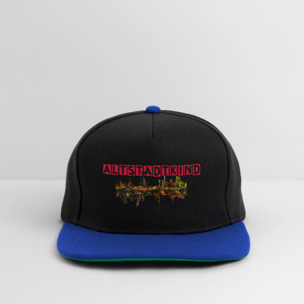 Snapback Cap - Schwarz/Königsblau